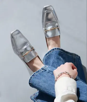 미사용 새상품! EVOL 스퀘어 소프트 로퍼