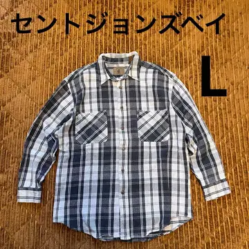 세인트 존스 베이 뱀 무늬 체크 셔츠 블록 체크