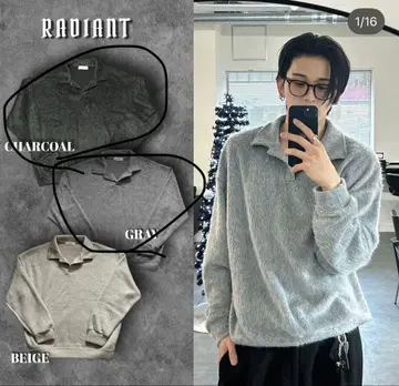 RADIANT Shaggy polo knit