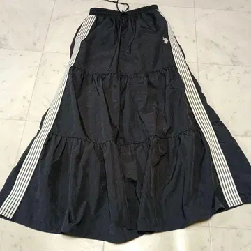 U.S.POLO ASSN. 티어드 롱 스커트 F 바스락