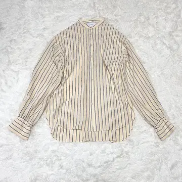 CYAN 시안 도쿄 오버 사이즈 커프스 어레인지 스트라이프 셔츠