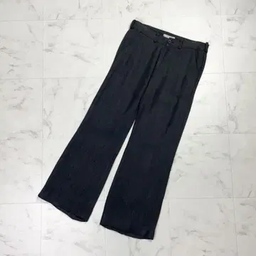 다마 컬렉션 린넨 레이온 와이드 팬츠 슬랙스 린넨 블랙 M*OD242