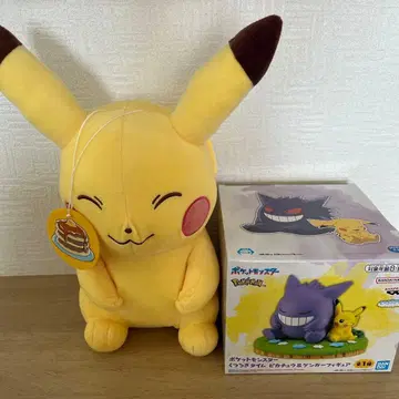 포켓몬스터 피카츄 봉제 인형 피카츄&팬텀 피규어
