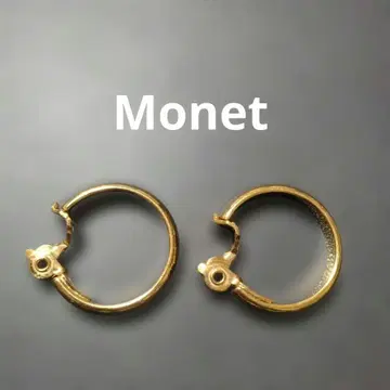 MONET 모네 후프 귀찌 빈티지 골드톤 심플