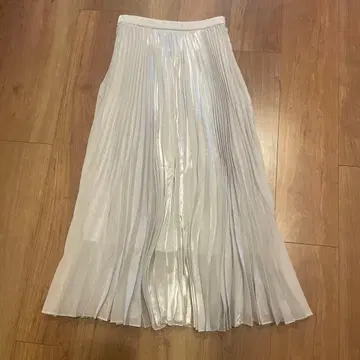 [ 새상품급 ] LE CIEL BLEU 플리츠 스커트 화이트 34