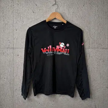 ASICS 배구 긴팔 T셔츠 스포츠 웨어 블랙 동아리 활동 연습복