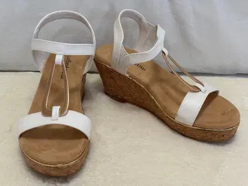 마슈걸 웨지솔 샌들 L 사이즈 흰색 화이트 masyugirl