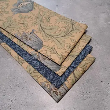 반폭 오비 윌리엄 모리스 아네모네 블루 x 아르카디아 리버서블