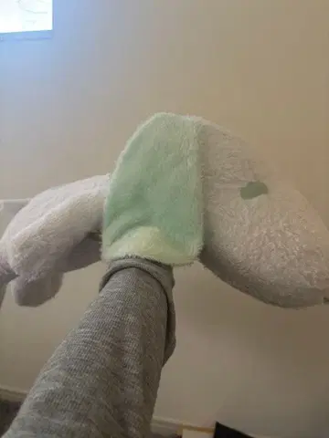 스누피 봉제 인형 화이트 민트 그린