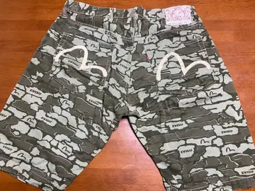초레어!! EVISU 카모플라쥬 이시가키 카모플라쥬 숏팬츠 36
