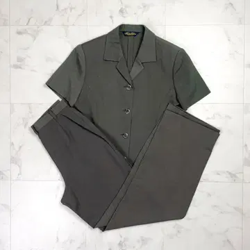 브룩스브라더스 팬츠 수트 셋업 반팔 카키 9*OD1331