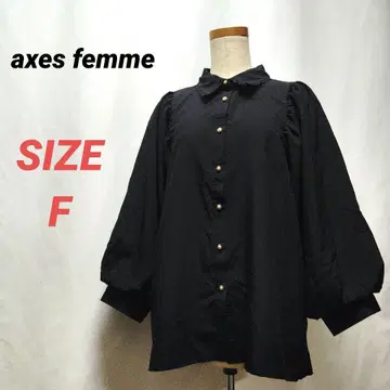axes femme 엑시즈팜 긴팔 블라우스 벌룬 슬리브 블랙