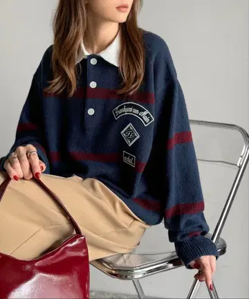 [ JaVa 자바 콜라보 ] 와펜 디자인 라거 폴로 니트 ( 긴팔 )