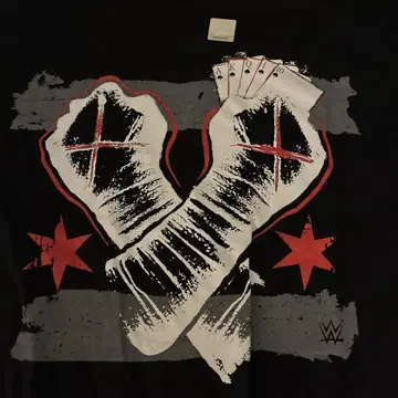 블랙 L 사이즈 WWE T셔츠 CM펑크 레슬매니아 개최지 한정판