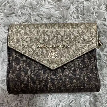 MICHAEL KORS 3단 폴더형 지갑 블랙/골드