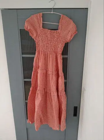 빈티지 체크 원피스