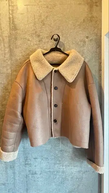 보아털 가죽 숏 자켓