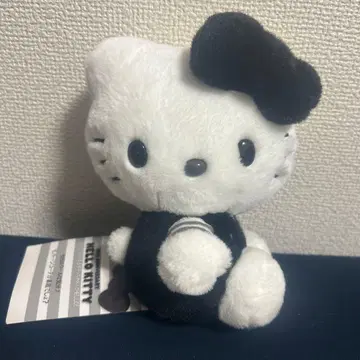 헬로키티 50주년 한정판 기념일 샵 봉제 인형 흑백