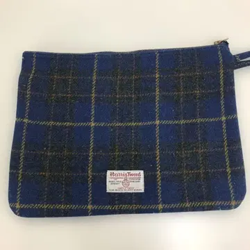 해리스 트위드 리 체크 무늬 클러치백