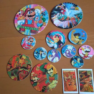 [레어] 쇼와 레트로 면기 14장 세트 마리오, 전투사 별 등