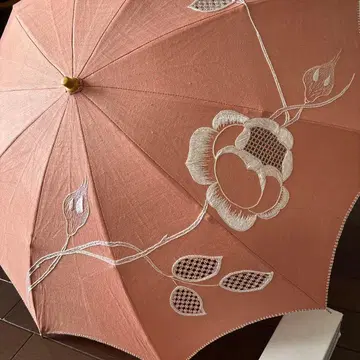 쇼와 레트로 빈티지 양산 자수