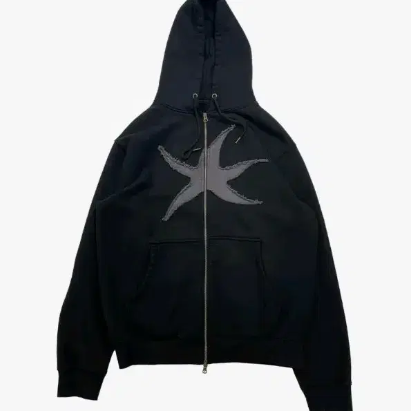 The Coldest Moment Stripe Hooded Zip-up Black S | Bunjang Global