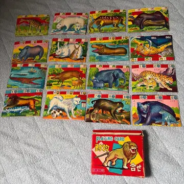 쇼와 레트로 동물 카드 동물 맞추기