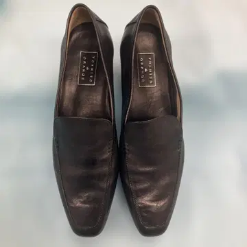 요시토 데 오란제 블랙 로퍼 24.5cm