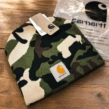 Carhartt 칼하트 비니 카모 Camo Patch Beanie