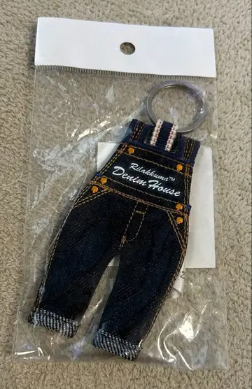 리락쿠마 데님 하우스 데님 팬츠형 키링