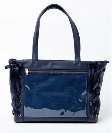 WEGO/ [ S 사이즈 ] 레이스업 이타백 새틴 네이비