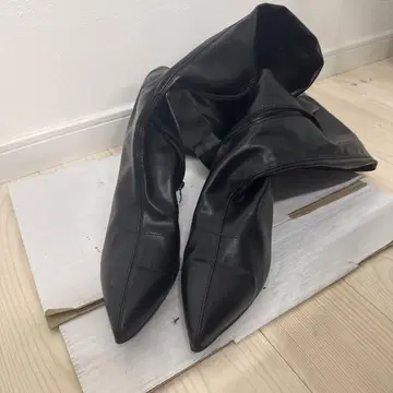 블랙 롱 부츠 니하이 부츠 블랙