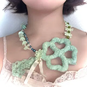 모리걸 위시코어 y2k 페어리 그런지 목걸이 핸드메이드