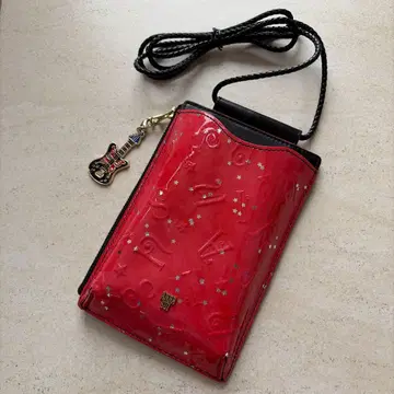 ANNA SUI 빨간색 별 패턴 스마트폰 숄더백