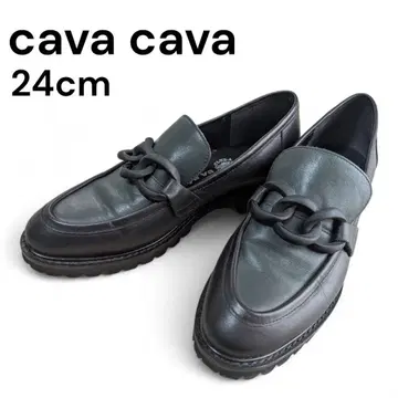 사바사바 cavacava 체인 비트 로퍼 24cm 천연 가죽