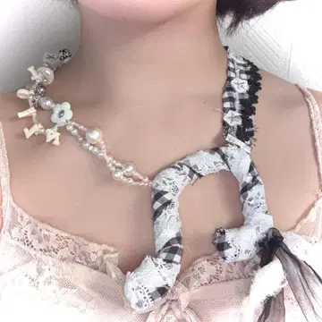 위시코어 y2k 페어리 그런지 발레코어 목걸이 핸드메이드