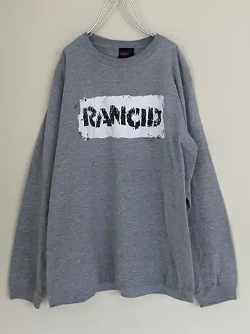 초레어 RANCID 랜드 프린트 밴딩 T셔츠 롱T size M
