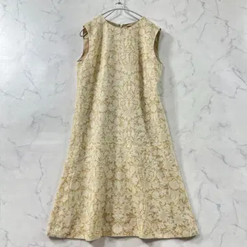 컨디션 최상 아마카 리버티 원피스 A라인 꽃무늬 베이지 L B2278