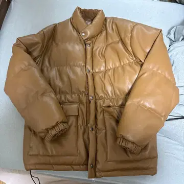 tk. TAKEO KIKUCHI 브라운 가죽 다운 자켓