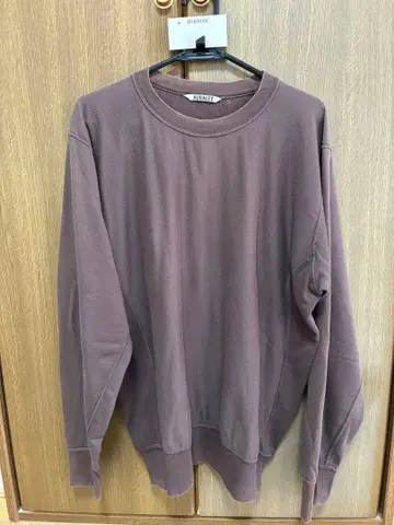 오라리 긴팔 맨투맨 다크 브라운