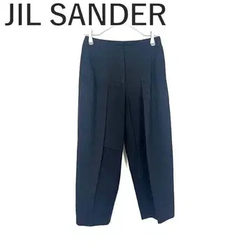 질 샌더 JIL SANDER 카빙 팬츠 하이웨스트 네이비