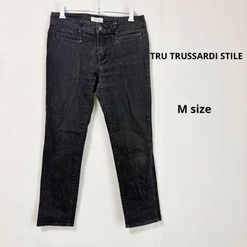 TRU TRUSSARDI STILE 데님 M 블랙 슬림 테이퍼트
