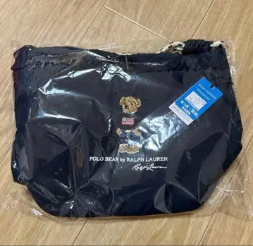 랄프 로렌 폴로베어 복조리 토트백 네이비