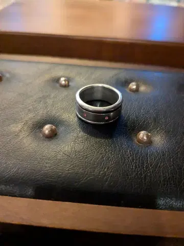 실버 925 핑크 스톤 롤링 반지 15호