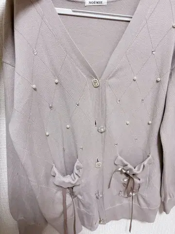 NOEMIE 핑크 케이블 가디건