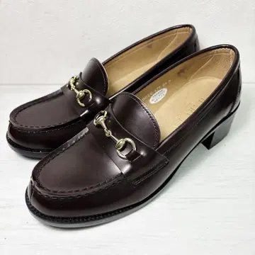 [ 새상품급 ] HARUTA 비트 로퍼 24.5cm 천연 가죽 브라운