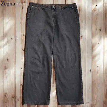 04M906 제냐 스포트 짙은 갈색 머드 데님 청바지 빅 사이즈