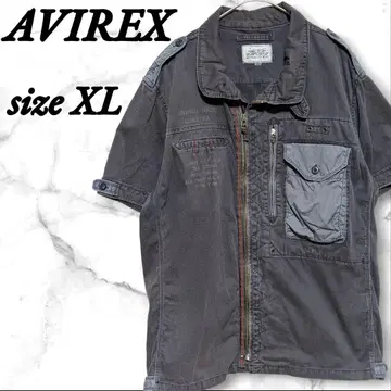 아비렉스 밀리터리 자켓 빈티지 XL 지퍼 반팔 셔츠