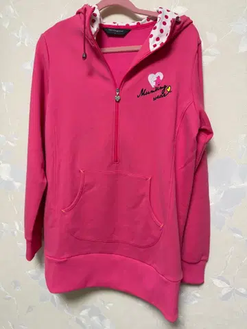 MUNSINGWEAR 맨싱 핑크 후드티 후드 부착