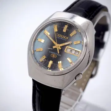 421 가동 CITIZEN 남성용 시계 코스모트론 벨트 새상품 데이데이트